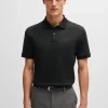 HUGO BOSS Polos>Polo De Algodão Mercerizado Com Monograma Double B