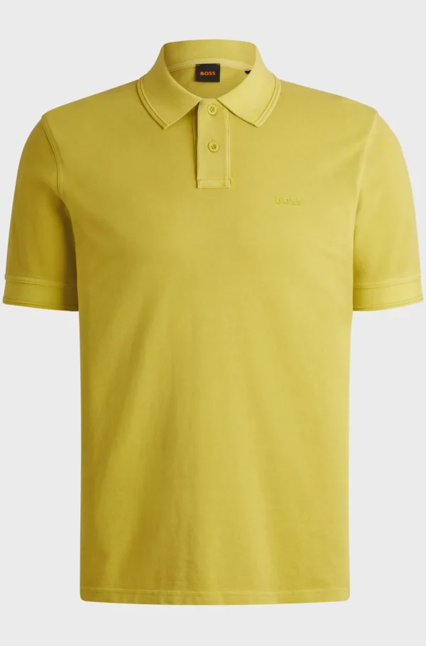 HUGO BOSS Polos>Polo De Algodão Piqué Com Estampa De Logótipo