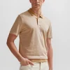 HUGO BOSS Polos>Polo De Estrutura De Bolhas Em Algodão E Caxemira