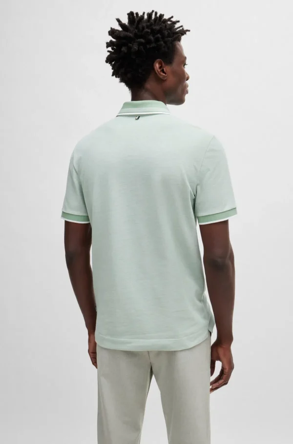 HUGO BOSS Polos>Polo Em Algodão Piqué Oxford Com Logótipo