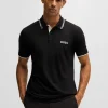 HUGO BOSS Golfe>Polo Em Mistura De Algodão Com Logótipos Contrastantes