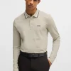 HUGO BOSS Polos>Polo Em Piqué De Algodão Com Logótipo Contrastante