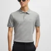 HUGO BOSS Polos>Polo Pallas De Ajuste Regular Em Algodão Com Logótipo Bordado