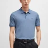 HUGO BOSS Polos>Polo Pallas De Algodão Orgânico Com Logótipo Bordado