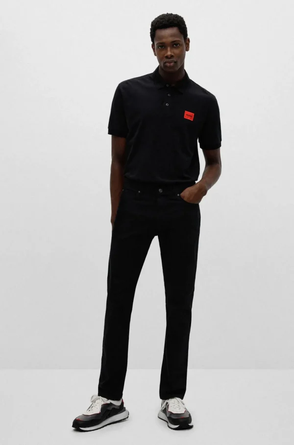 HUGO BOSS Polos>Polo Slim Fit Em Algodão Piqué Com Logótipo