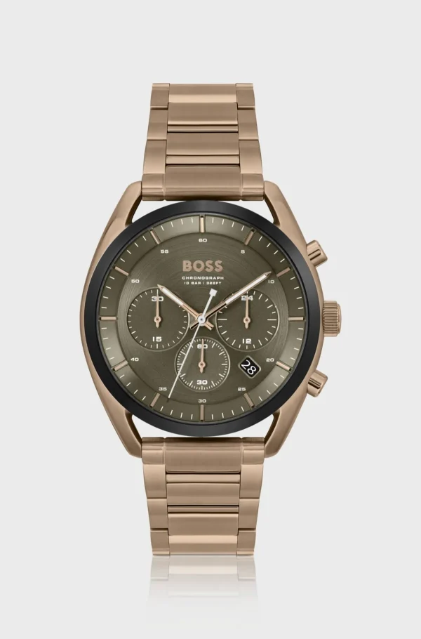 HUGO BOSS Relógios>Relógio Com Mostrador Verde E Bracelete De Aço