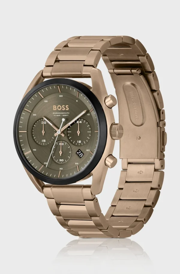 HUGO BOSS Relógios>Relógio Com Mostrador Verde E Bracelete De Aço