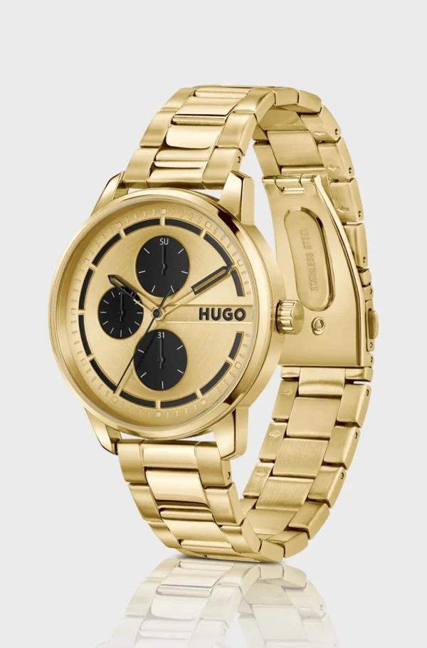 HUGO BOSS Relógios>Relógio Dourado Com Submostradores Pretos