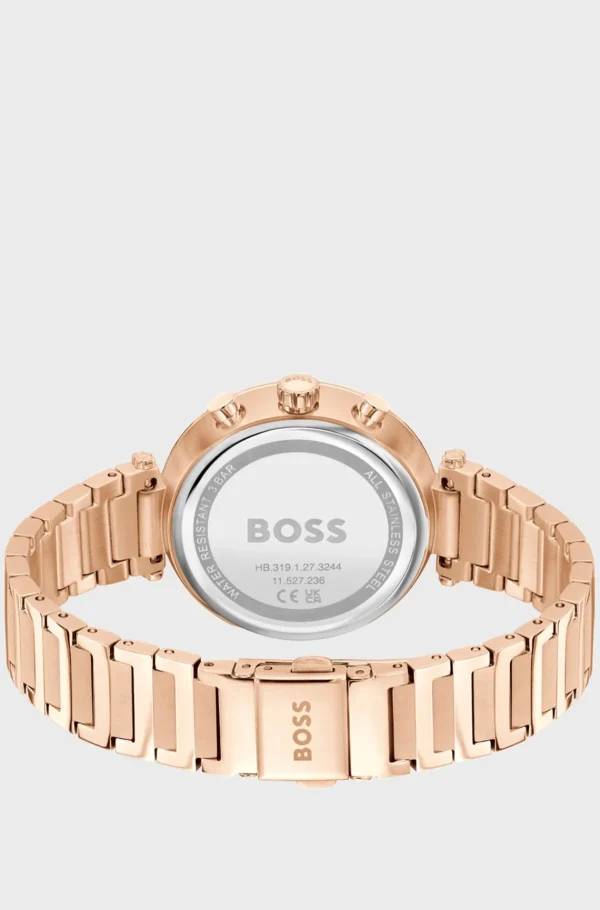 MULHER HUGO BOSS Relógios>Relógio Em Tom Dourado Com Caixa Em T