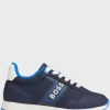 Crianças HUGO BOSS Sapatos>Sapatilhas Com Atacadores Para Criança Com Detalhes De Logótipo