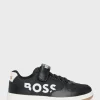 Crianças HUGO BOSS Sapatos>Sapatilhas Em Materiais Mistos Com Logótipo Para Criança