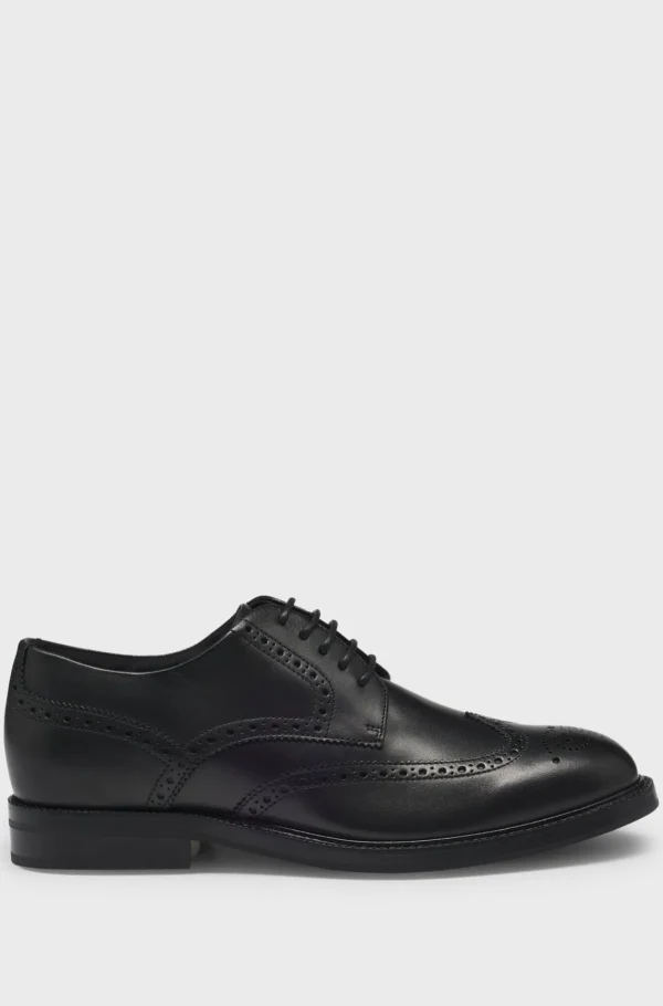 HUGO BOSS Sapatos Formais>Sapatos Derby Italianos Em Pele Com Sola Dressletic