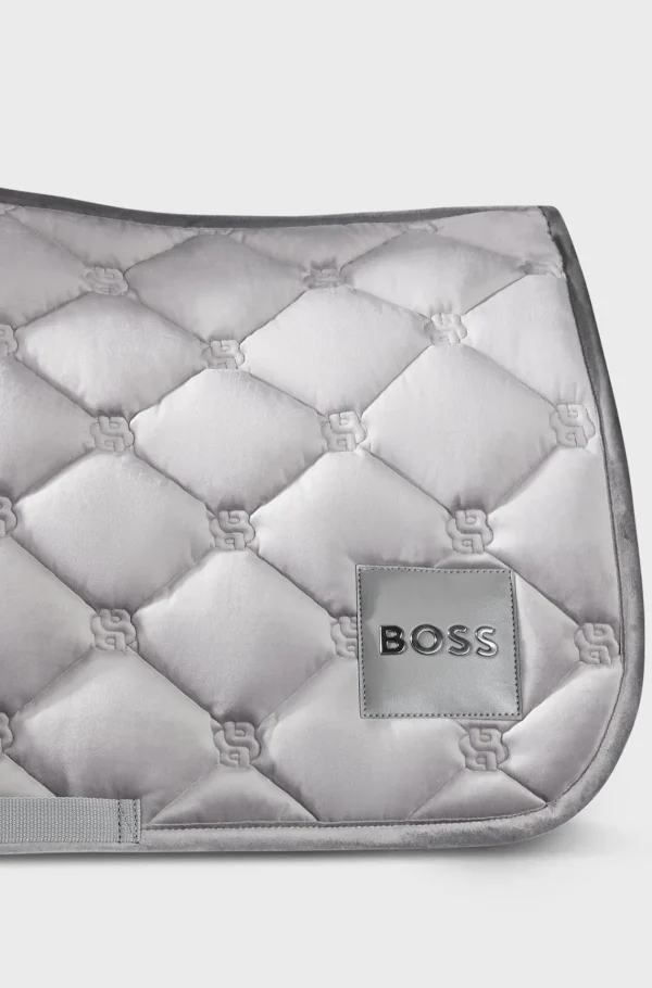 MULHER HUGO BOSS Roupa De Equitação | Roupa De Equitação>Sela Acolchoada De Cerimónia Equestre De Veludo Com Monogramas Double B