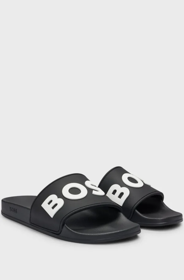 HUGO BOSS Slides>Slides De Fabrico Italiano Com Logótipo Em Relevo