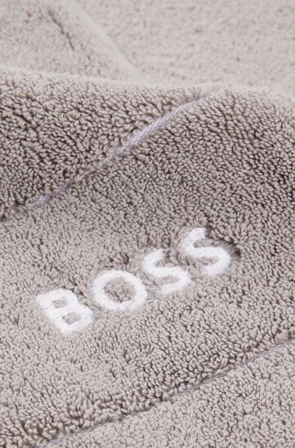 MULHER HUGO BOSS Mais Acessórios | Mais Acessórios>Tapete De Banho De Algodão Com Logótipo Bordado Em Contraste