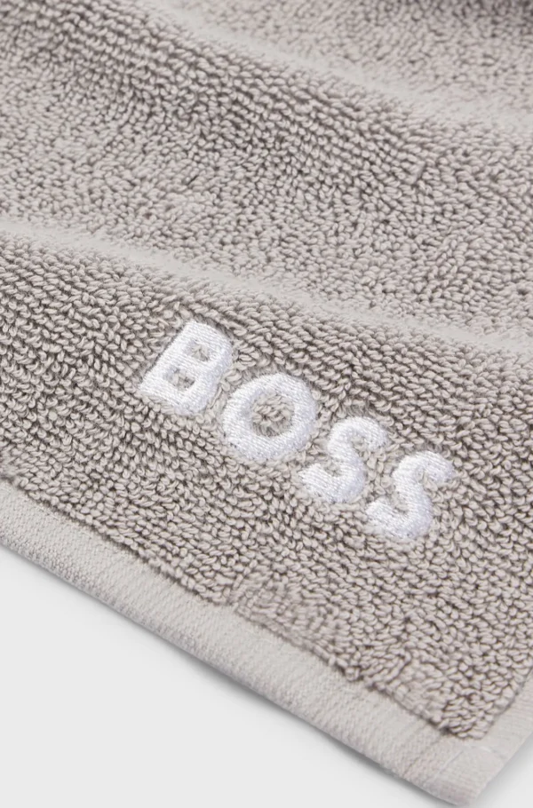 MULHER HUGO BOSS Mais Acessórios | Mais Acessórios>Toalha De Rosto De Algodão Com Logótipo Bordado Branco