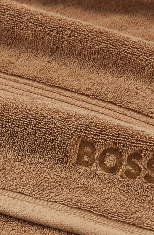 HUGO BOSS Mais Acessórios>Toalha Para Convidados Em Algodão Egeu Com Logótipo Tonal