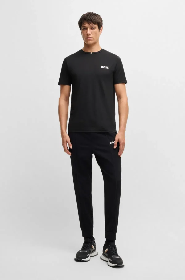 HUGO BOSS T-Shirts>T-shirt Ativa BOSS X Matteo Berrettini Em Piqué Drenante De Humidade