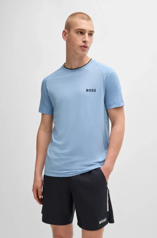 HUGO BOSS Ténis E Padel>T-shirt BOSS X Matteo Berrettini Em Jersey Elástico Com Detalhes Exclusivos