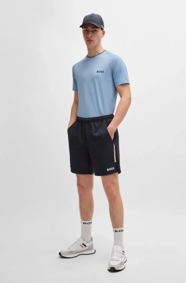 HUGO BOSS Ténis E Padel>T-shirt BOSS X Matteo Berrettini Em Jersey Elástico Com Detalhes Exclusivos