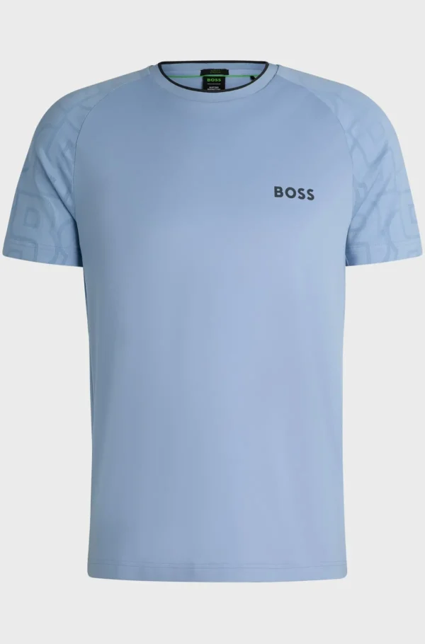 HUGO BOSS Ténis E Padel>T-shirt BOSS X Matteo Berrettini Em Jersey Elástico Com Detalhes Exclusivos