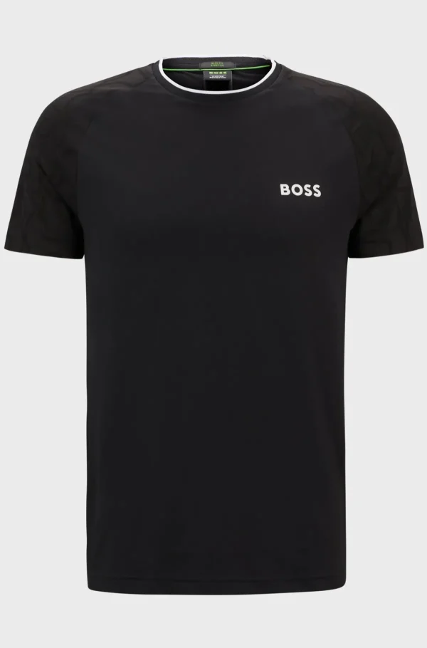 HUGO BOSS T-Shirts>T-shirt BOSS X Matteo Berrettini Em Jersey Elástico Com Detalhes Exclusivos