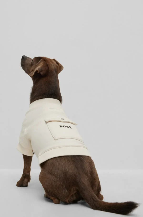 MULHER HUGO BOSS Acessórios Para Cães | Acessórios Para Cães>T-shirt Canina Em Mistura De Algodão Com Logótipo