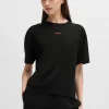 MULHER HUGO BOSS Pijamas E Loungewear>T-shirt De Ajuste Descontraído Com Logótipo De Impressão De Silicone