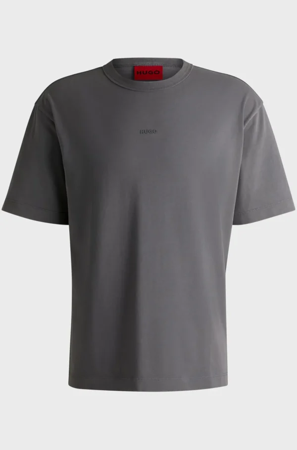 HUGO BOSS T-Shirts>T-shirt De Ajuste Descontraído De Algodão Com Estampado De Logótipo