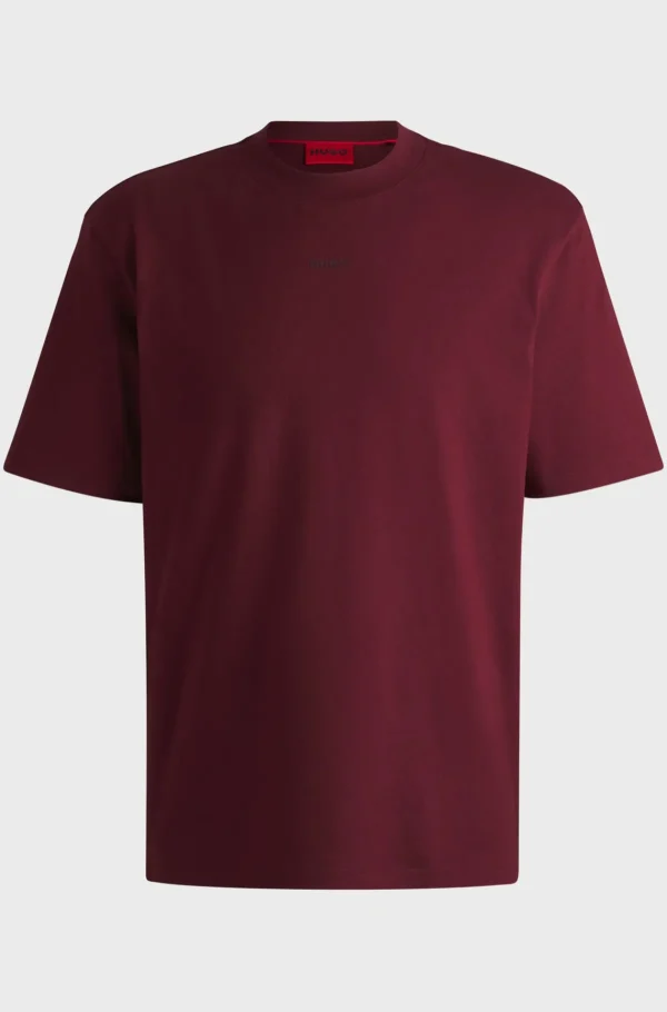 HUGO BOSS T-Shirts>T-shirt De Ajuste Descontraído Em Algodão Com Estampado Do Logótipo