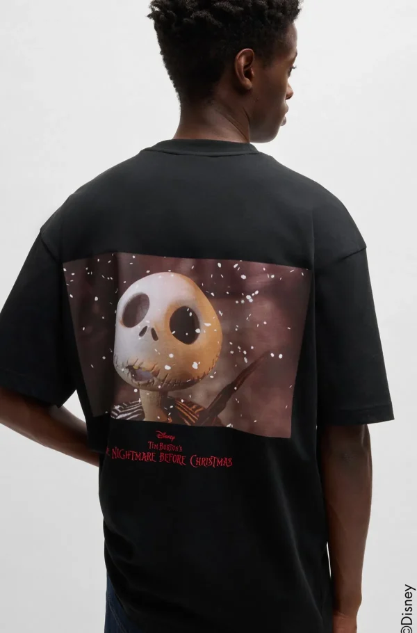 MULHER HUGO BOSS T-Shirts E Tops>T-shirt De Ajuste Grande HUGO X Disney's The Nightmare Before Christmas