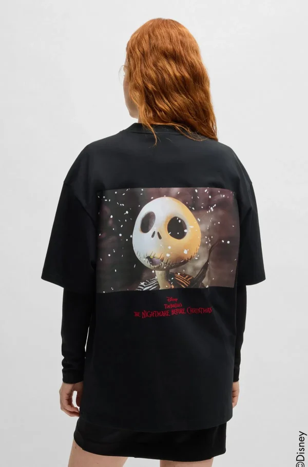 MULHER HUGO BOSS T-Shirts E Tops>T-shirt De Ajuste Grande HUGO X Disney's The Nightmare Before Christmas