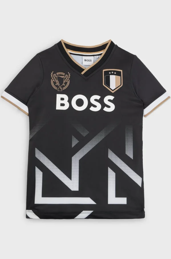 Crianças HUGO BOSS Júniores (Idades 4-14)>T-shirt De Gola Em V Para Criança Com Arte Degradé