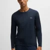 HUGO BOSS Pijamas E Loungewear>T-shirt Em Algodão Elástico Com Logótipo Bordado