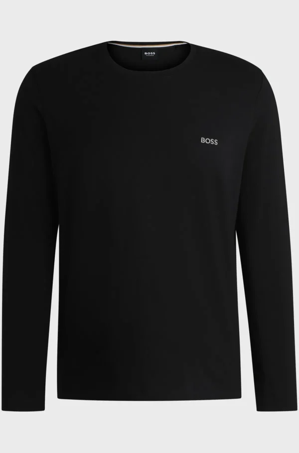 HUGO BOSS Pijamas E Loungewear>T-shirt Em Algodão Elástico Com Logótipo Bordado