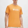 HUGO BOSS Fatos De Banho>T-shirt Em Jersey De Algodão De Ajuste Regular E Proteção UV FPS 50+