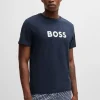 HUGO BOSS Fatos De Banho>T-shirt Em Jersey De Algodão De Ajuste Regular E Proteção UV FPS 50+