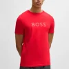 HUGO BOSS Roupa De Praia>T-shirt Em Jersey De Algodão De Ajuste Regular E Proteção UV FPS 50+