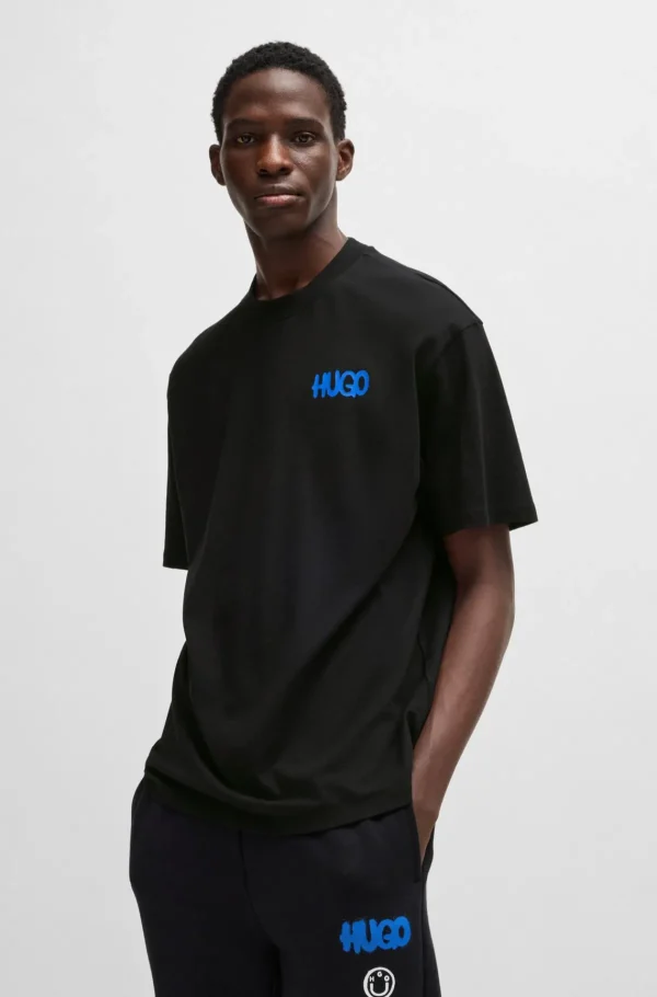 HUGO BOSS T-Shirts>T-shirt Em Jersey De Algodão Com Logótipo