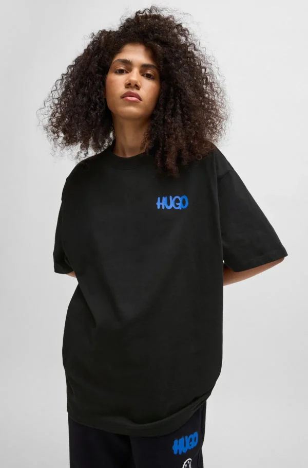 HUGO BOSS T-Shirts>T-shirt Em Jersey De Algodão Com Logótipo