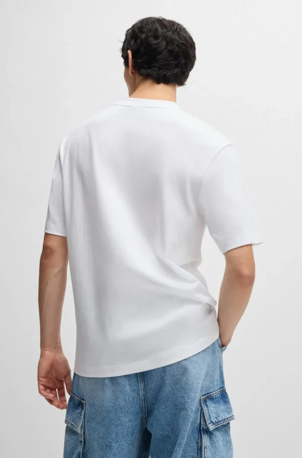 HUGO BOSS T-Shirts>T-shirt Em Jersey De Algodão Com Logótipo