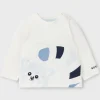 Crianças HUGO BOSS Bebés (Idades 0-1)>T-shirt Para Bebé Em Algodão Elástico Com Arte De Panda Vermelho