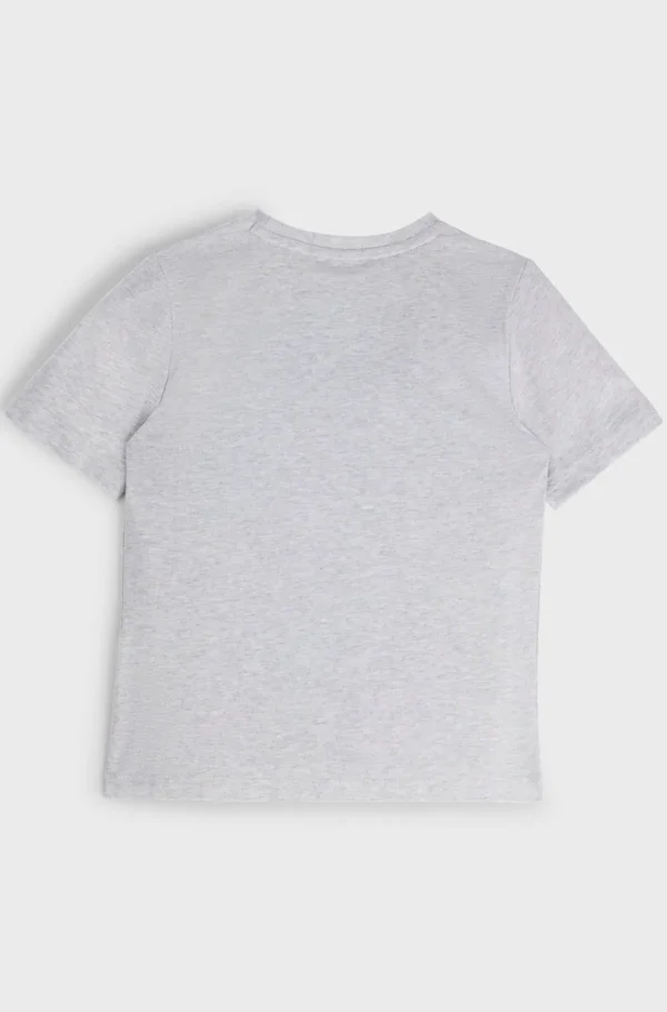 Crianças HUGO BOSS Partes De Cima Para Rapaz>T-shirt Para Criança De Ajuste Regular Em Algodão Com Logótipo Estampado