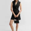 MULHER HUGO BOSS Vestidos E Macacões>Vestido Estilo Blazer Com Cinto Com Fivela