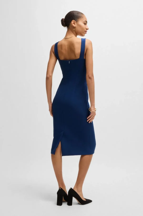 MULHER HUGO BOSS Vestidos E Macacões>Vestido Midi Body Em Tecido Elástico