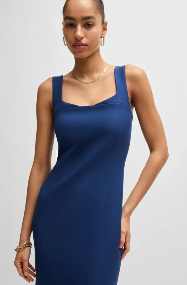 MULHER HUGO BOSS Vestidos E Macacões>Vestido Midi Body Em Tecido Elástico